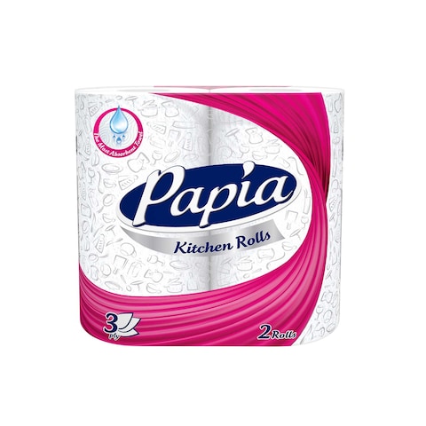 Papia Kitchen Towel  3 ply , 2 Roll